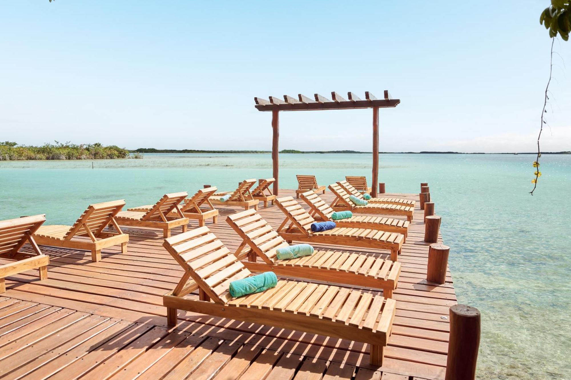 Cristalino Lagoon Front Hotel, Restaurant & Spa Bacalar Exterior photo